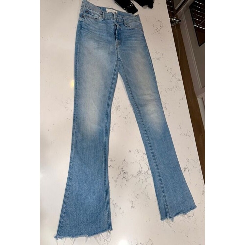 Mother High Waisted Runway Undone Hem Jeans Size 26